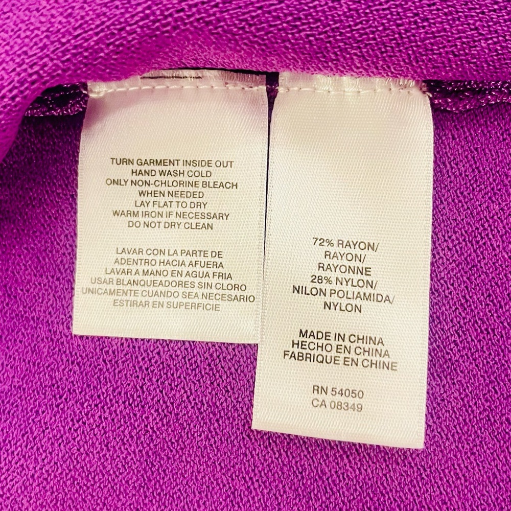 Jones New York Vivid Purple Knit Cardigan Sweater - Picture 6 of 6